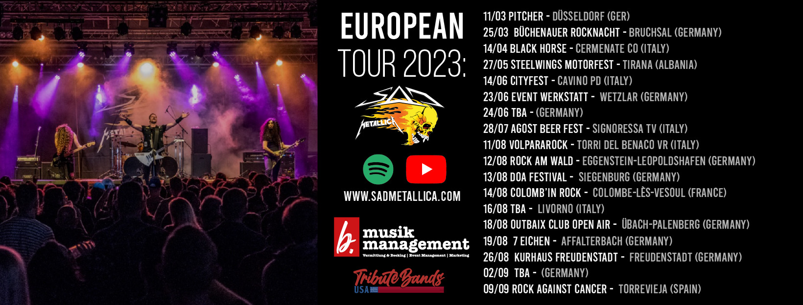 SaD Upcoming Shows - UPD March 2023