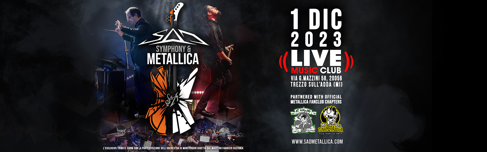 SaD Symphony and Metallica 1st Dec 2023 Live Club Trezzo