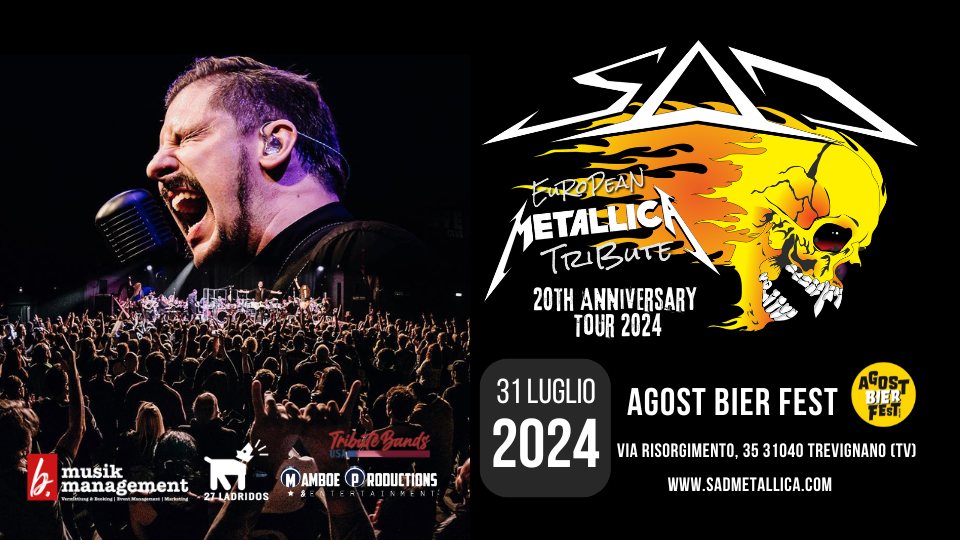 SaD European Metallica Tribute Live @ Agost Bier Fest Signoressa (TV)